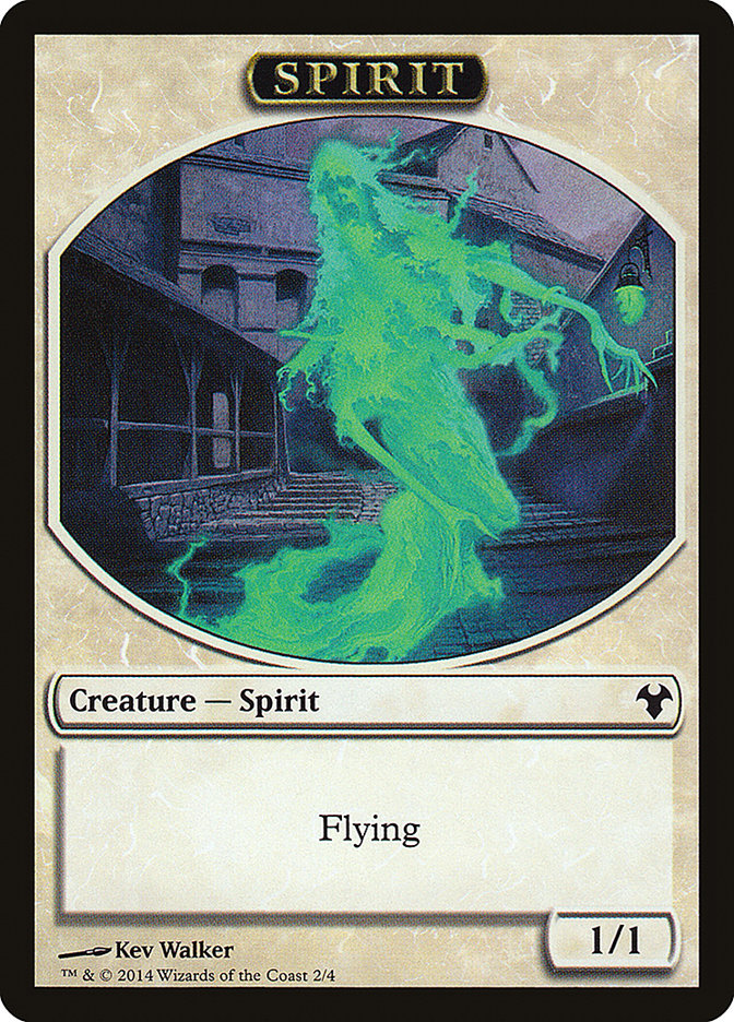 Soldier // Spirit Double-Sided Token [Modern Event Deck 2014 Tokens] MTG Single Magic: The Gathering | Red Claw Gaming