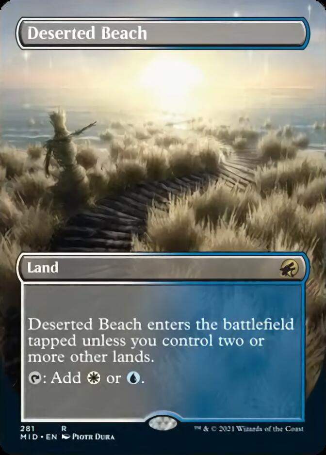 Deserted Beach (Borderless Alternate Art) [Innistrad: Midnight Hunt] MTG Single Magic: The Gathering | Red Claw Gaming