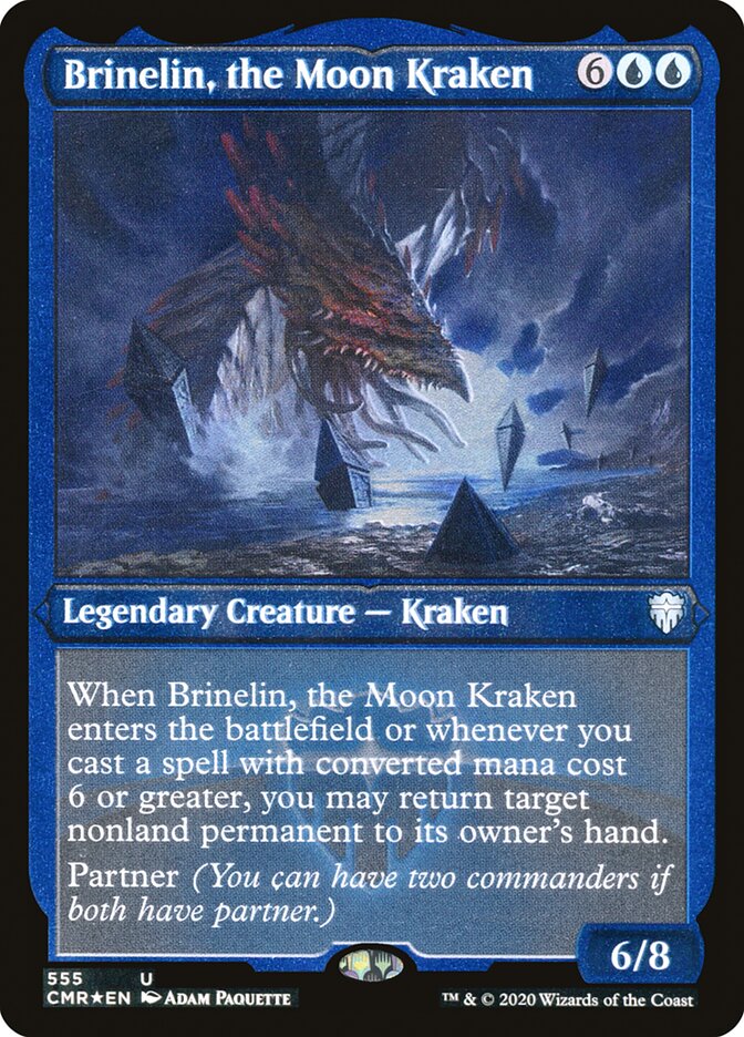 Brinelin, the Moon Kraken (Etched) [Commander Legends] MTG Single Magic: The Gathering | Red Claw Gaming