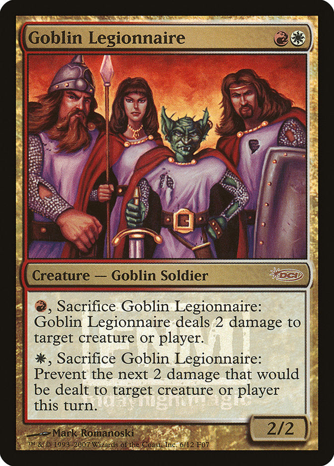 Goblin Legionnaire [Friday Night Magic 2007] MTG Single Magic: The Gathering | Red Claw Gaming
