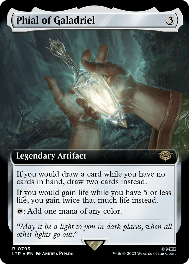 Phial of Galadriel (Extended Art) (Surge Foil) [The Lord of the Rings: Tales of Middle-Earth] MTG Single Magic: The Gathering | Red Claw Gaming