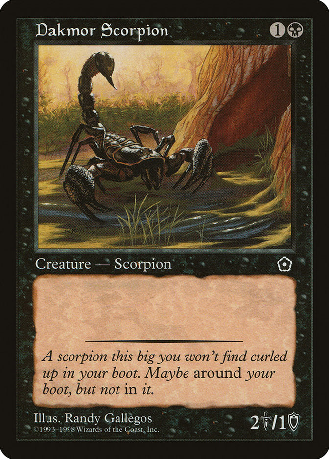 Dakmor Scorpion [Portal Second Age] MTG Single Magic: The Gathering | Red Claw Gaming