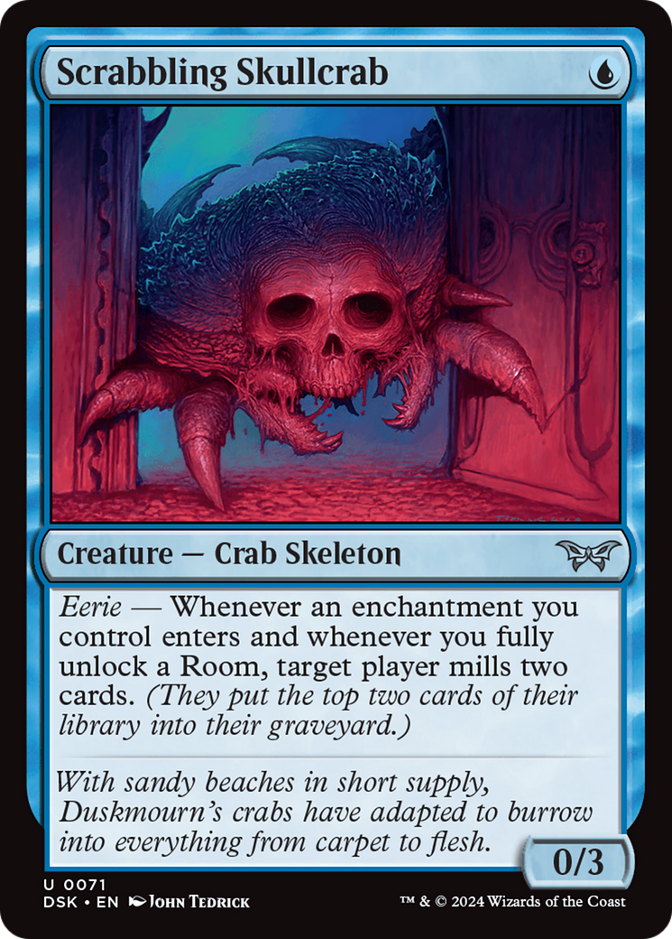 Scrabbling Skullcrab [Duskmourn: House of Horror] MTG Single Magic: The Gathering | Red Claw Gaming