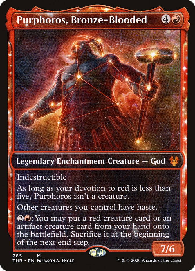 Purphoros, Bronze-Blooded (Showcase) [Theros Beyond Death] MTG Single Magic: The Gathering | Red Claw Gaming