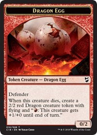 Dragon Egg // Dragon Double-Sided Token [Commander 2018 Tokens] MTG Single Magic: The Gathering | Red Claw Gaming
