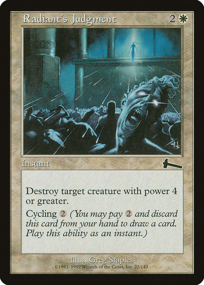 Radiant's Judgment [Urza's Legacy] MTG Single Magic: The Gathering | Red Claw Gaming