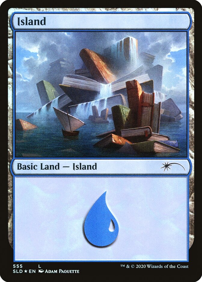 Island (Well Read) (555) [Secret Lair Drop Promos] MTG Single Magic: The Gathering | Red Claw Gaming