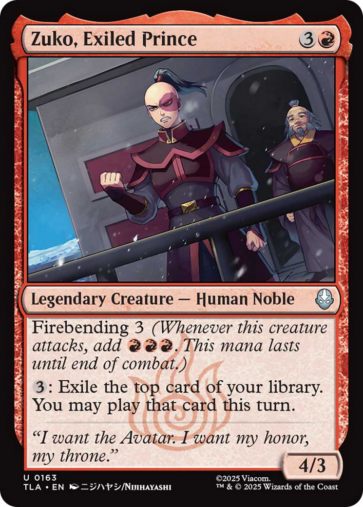Zuko, Exiled Prince [Avatar: The Last Airbender] MTG Single Magic: The Gathering | Red Claw Gaming