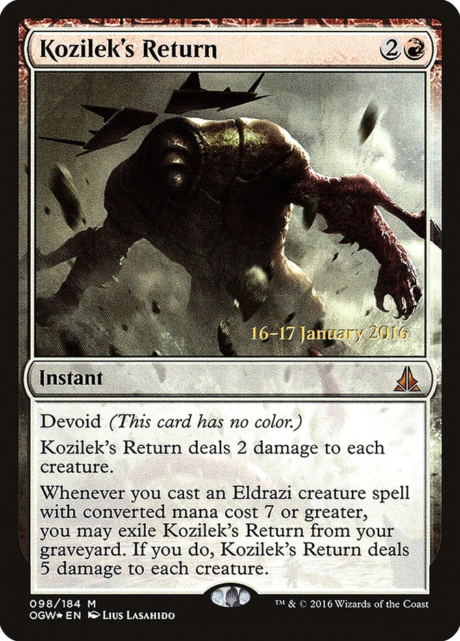 Kozilek's Return [Oath of the Gatewatch Prerelease Promos] MTG Single Magic: The Gathering | Red Claw Gaming