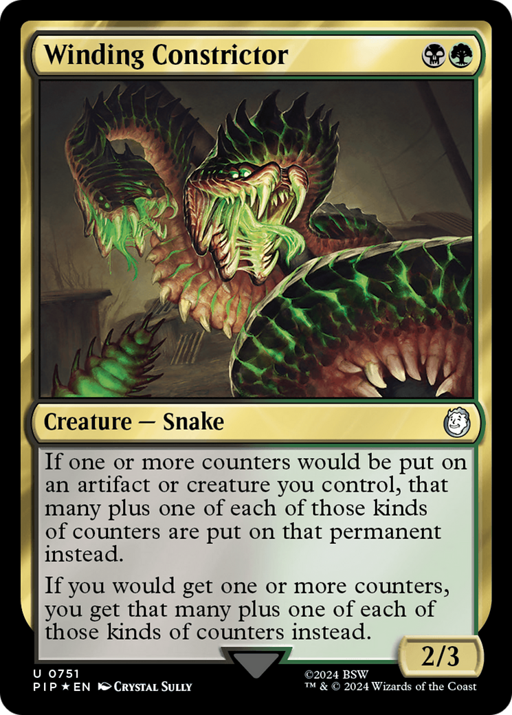 Winding Constrictor (Surge Foil) [Fallout] MTG Single Magic: The Gathering    | Red Claw Gaming