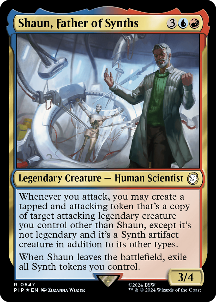 Shaun, Father of Synths (Surge Foil) [Fallout] MTG Single Magic: The Gathering | Red Claw Gaming