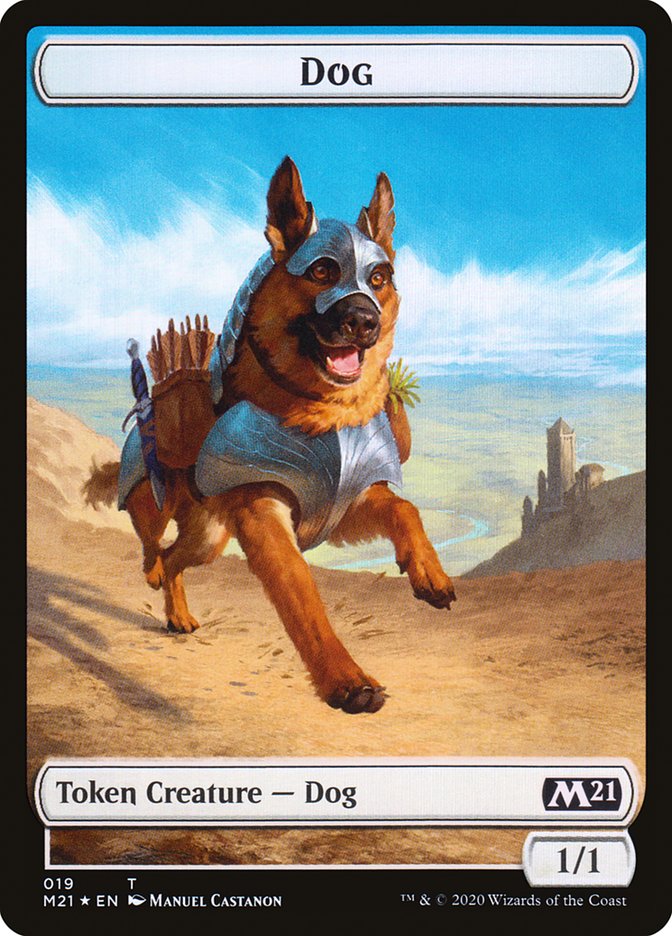 Cat (020) // Dog Double-Sided Token [Core Set 2021 Tokens] MTG Single Magic: The Gathering | Red Claw Gaming