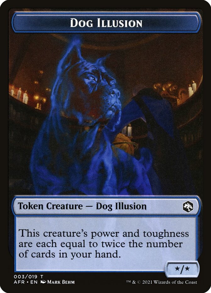 Zombie // Dog Illusion Double-Sided Token [Dungeons & Dragons: Adventures in the Forgotten Realms Tokens] MTG Single Magic: The Gathering | Red Claw Gaming