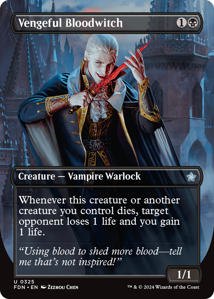 Vengeful Bloodwitch (Borderless) [Foundations] MTG Single Magic: The Gathering | Red Claw Gaming