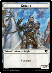 Human Soldier // Knight Double-Sided Token [Commander Masters Tokens] MTG Single Magic: The Gathering | Red Claw Gaming