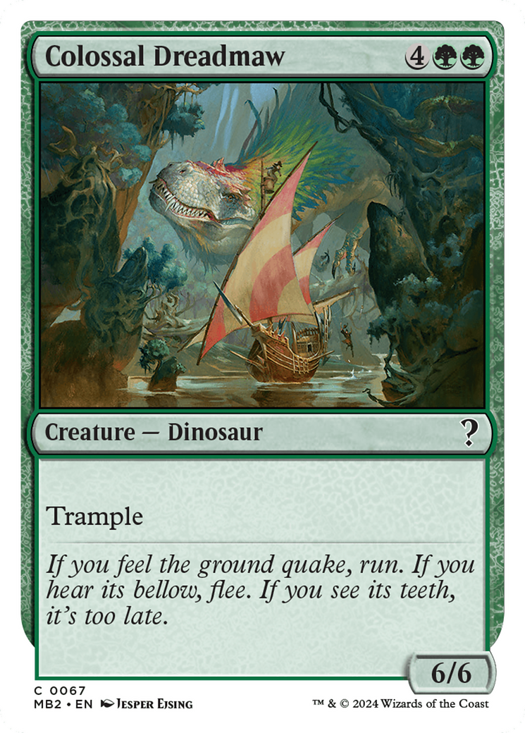Colossal Dreadmaw (White Border) [Mystery Booster 2] MTG Single Magic: The Gathering | Red Claw Gaming