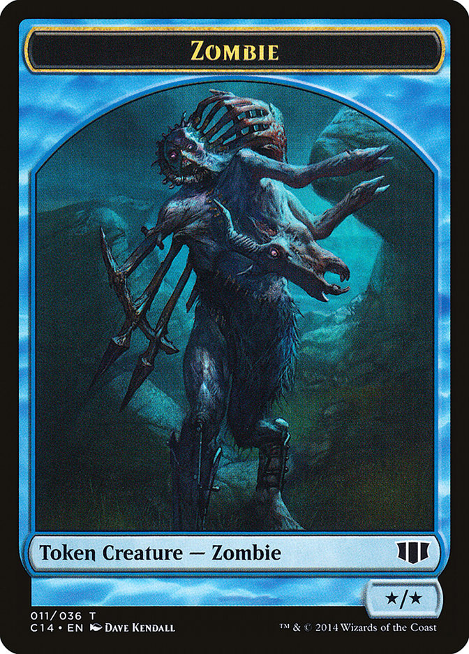 Teferi, Temporal Archmage Emblem // Zombie (011/036) Double-Sided Token [Commander 2014 Tokens] MTG Single Magic: The Gathering | Red Claw Gaming