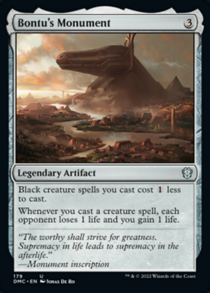 Bontu's Monument [Dominaria United Commander] MTG Single Magic: The Gathering | Red Claw Gaming