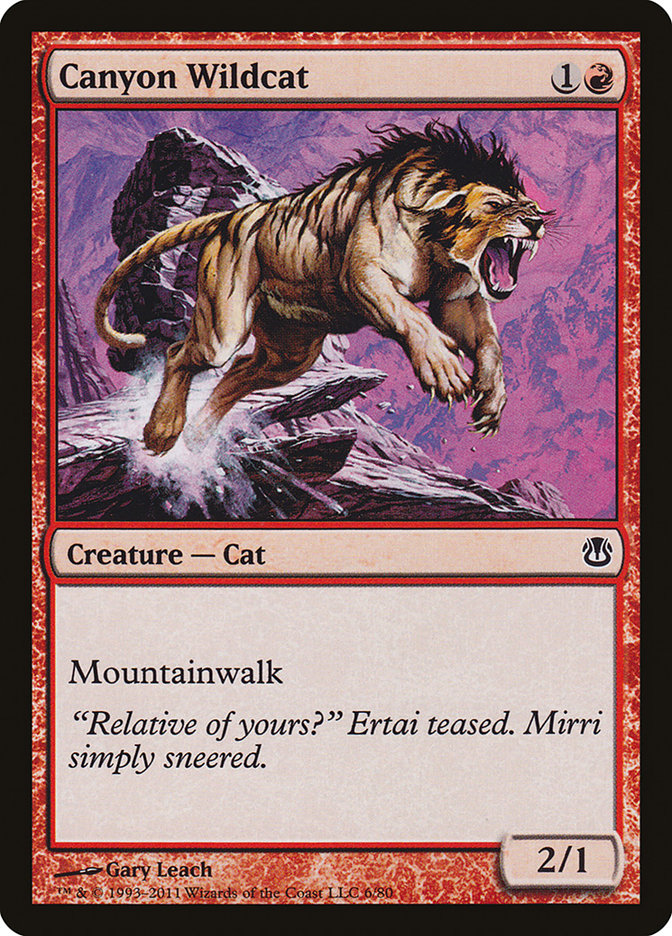 Canyon Wildcat [Duel Decks: Ajani vs. Nicol Bolas] MTG Single Magic: The Gathering | Red Claw Gaming