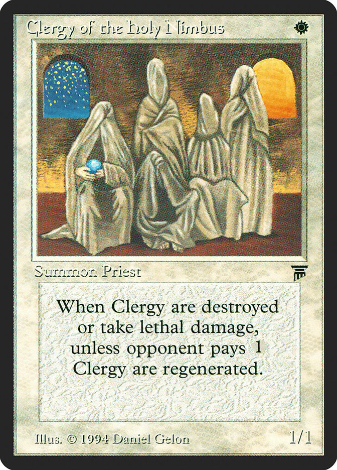 Clergy of the Holy Nimbus [Legends] MTG Single Magic: The Gathering | Red Claw Gaming