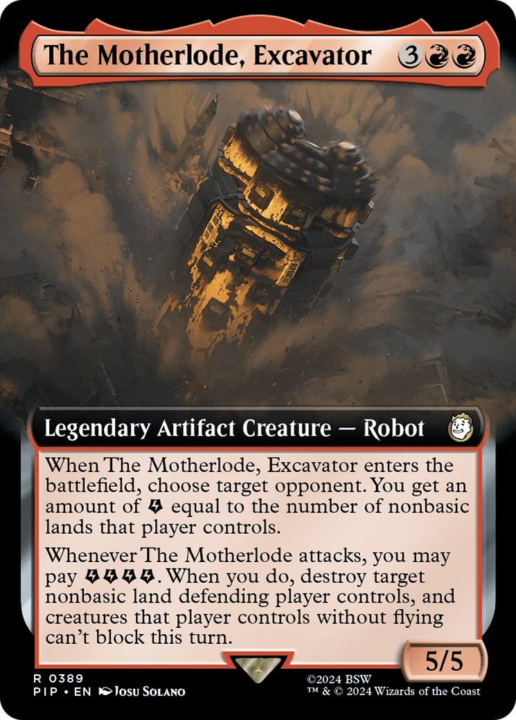The Motherlode, Excavator (Extended Art) [Fallout] MTG Single Magic: The Gathering | Red Claw Gaming