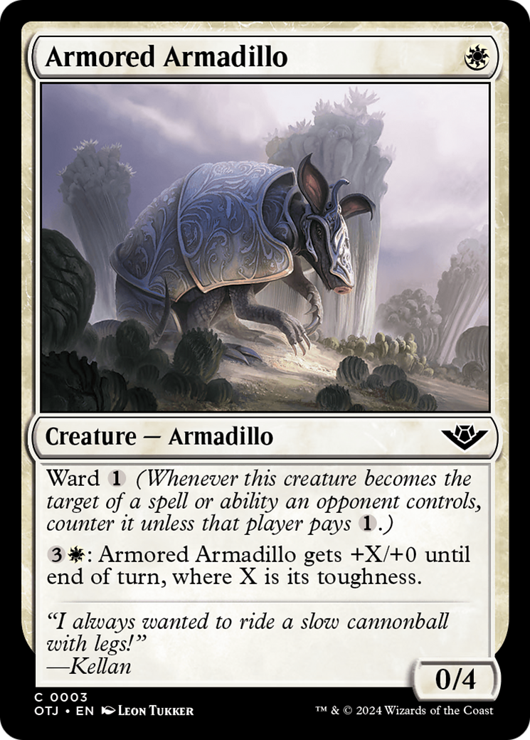 Armored Armadillo [Outlaws of Thunder Junction] MTG Single Magic: The Gathering    | Red Claw Gaming