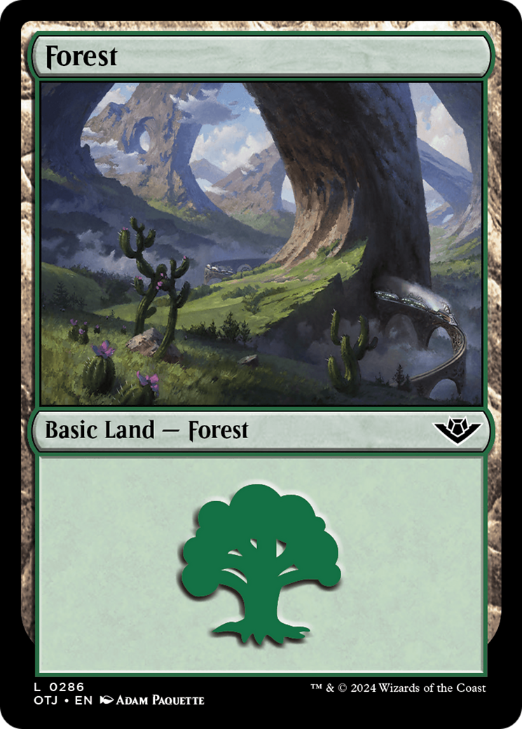 Forest (0286) [Outlaws of Thunder Junction] MTG Single Magic: The Gathering    | Red Claw Gaming