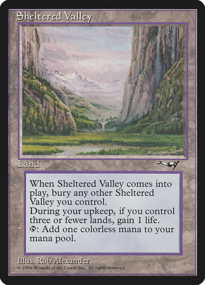 Sheltered Valley [Alliances] MTG Single Magic: The Gathering | Red Claw Gaming