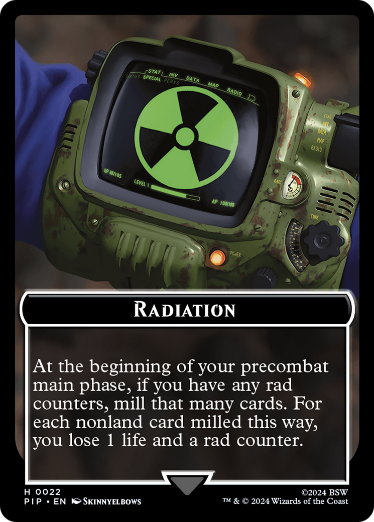 Radiation // Clue Double-Sided Token [Fallout Tokens] MTG Single Magic: The Gathering | Red Claw Gaming