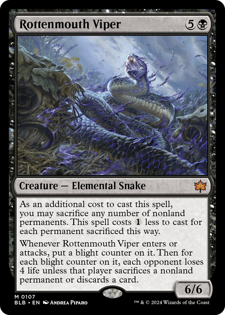 Rottenmouth Viper [Bloomburrow] MTG Single Magic: The Gathering | Red Claw Gaming