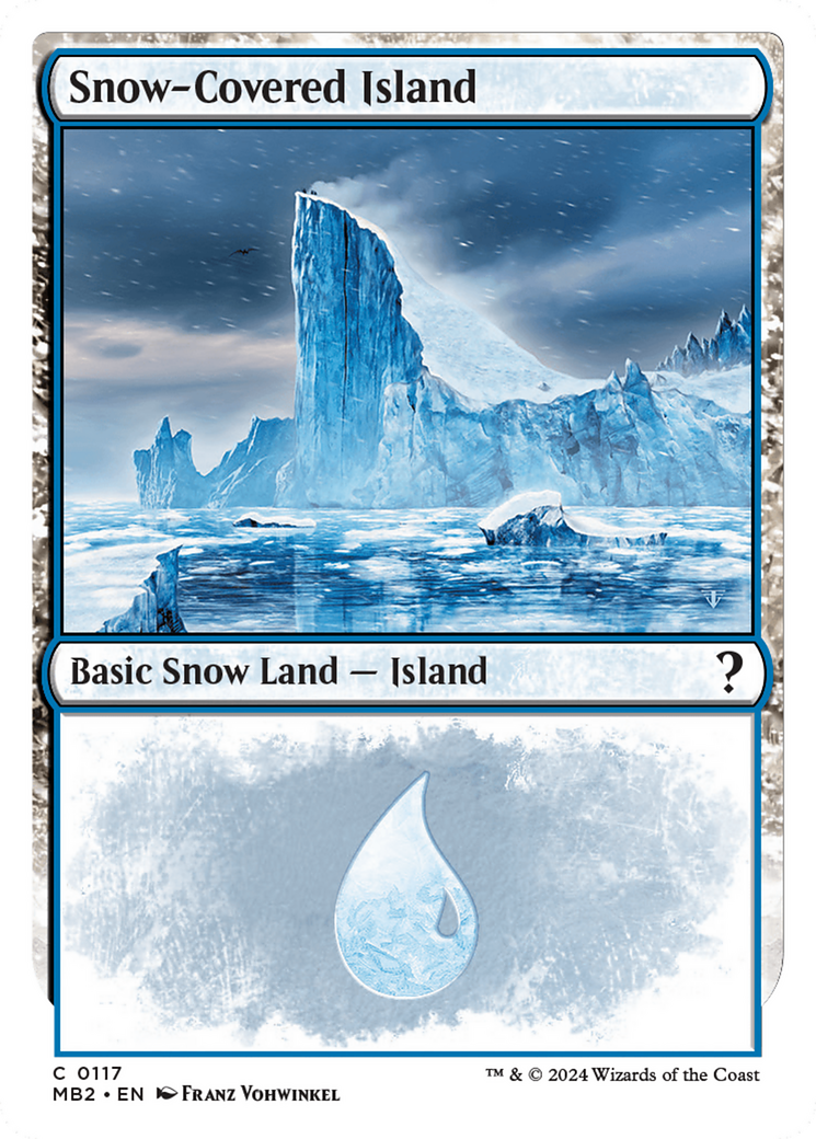 Snow-Covered Island (White Border) [Mystery Booster 2] MTG Single Magic: The Gathering | Red Claw Gaming