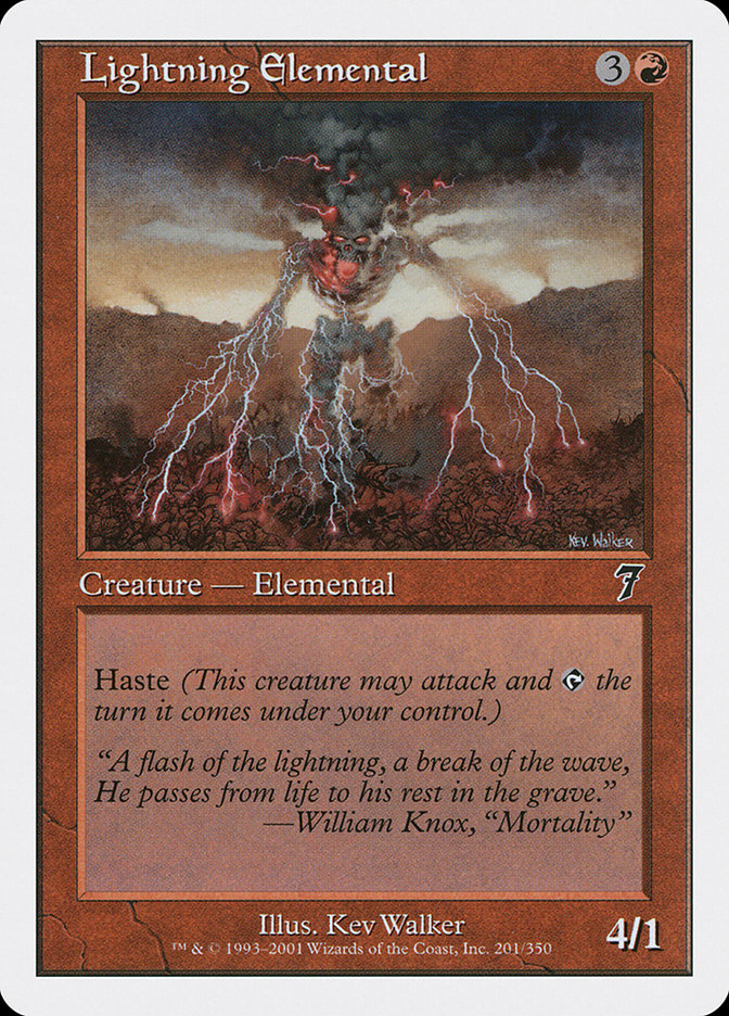 Lightning Elemental [Seventh Edition] MTG Single Magic: The Gathering | Red Claw Gaming