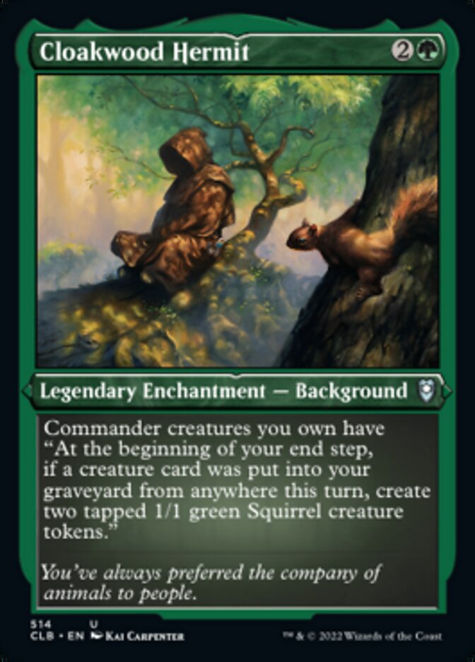Cloakwood Hermit (Foil Etched) [Commander Legends: Battle for Baldur's Gate] MTG Single Magic: The Gathering | Red Claw Gaming