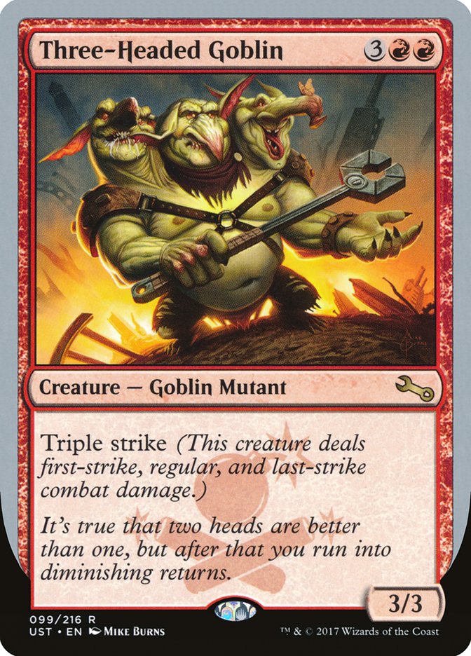Three-Headed Goblin [Unstable] MTG Single Magic: The Gathering | Red Claw Gaming