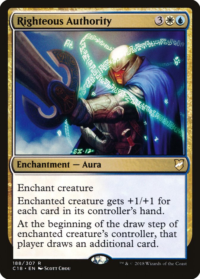 Righteous Authority [Commander 2018] MTG Single Magic: The Gathering | Red Claw Gaming