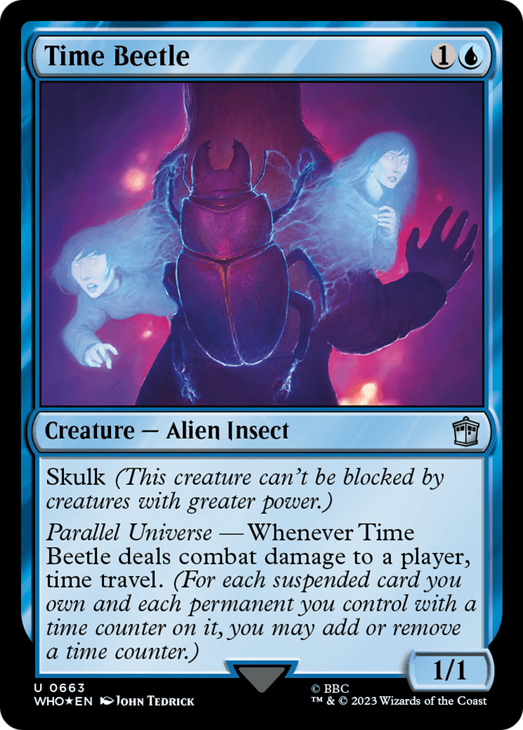 Time Beetle (Surge Foil) [Doctor Who] MTG Single Magic: The Gathering    | Red Claw Gaming