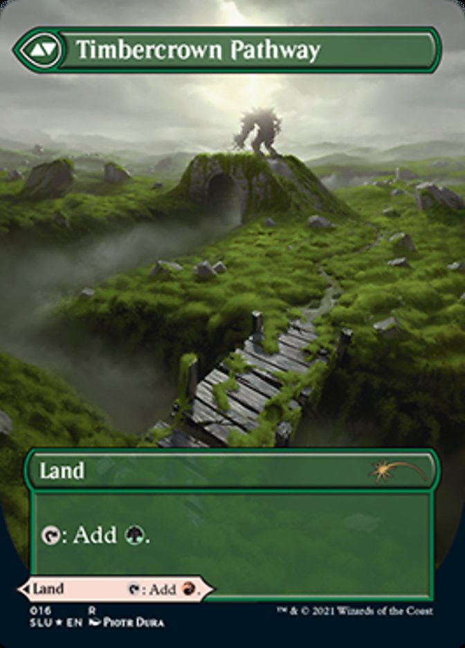 Cragcrown Pathway // Timbercrown Pathway (Borderless) [Secret Lair: Ultimate Edition 2] MTG Single Magic: The Gathering | Red Claw Gaming