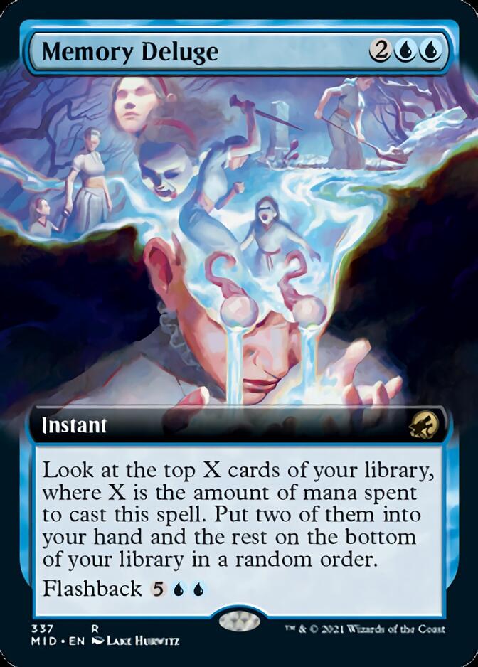 Memory Deluge (Extended Art) [Innistrad: Midnight Hunt] MTG Single Magic: The Gathering | Red Claw Gaming