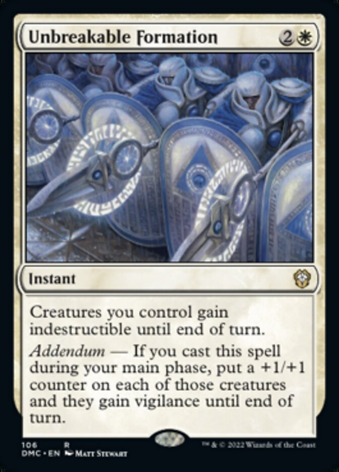 Unbreakable Formation [Dominaria United Commander] MTG Single Magic: The Gathering | Red Claw Gaming