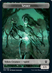 Spirit (001) // Spirit (002) Double-Sided Token [Innistrad: Crimson Vow Commander Tokens] MTG Single Magic: The Gathering | Red Claw Gaming