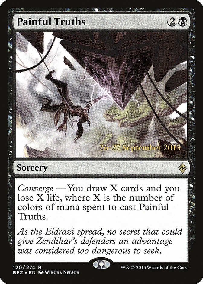 Painful Truths [Battle for Zendikar Prerelease Promos] MTG Single Magic: The Gathering | Red Claw Gaming