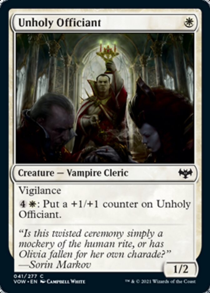 Unholy Officiant [Innistrad: Crimson Vow] MTG Single Magic: The Gathering | Red Claw Gaming
