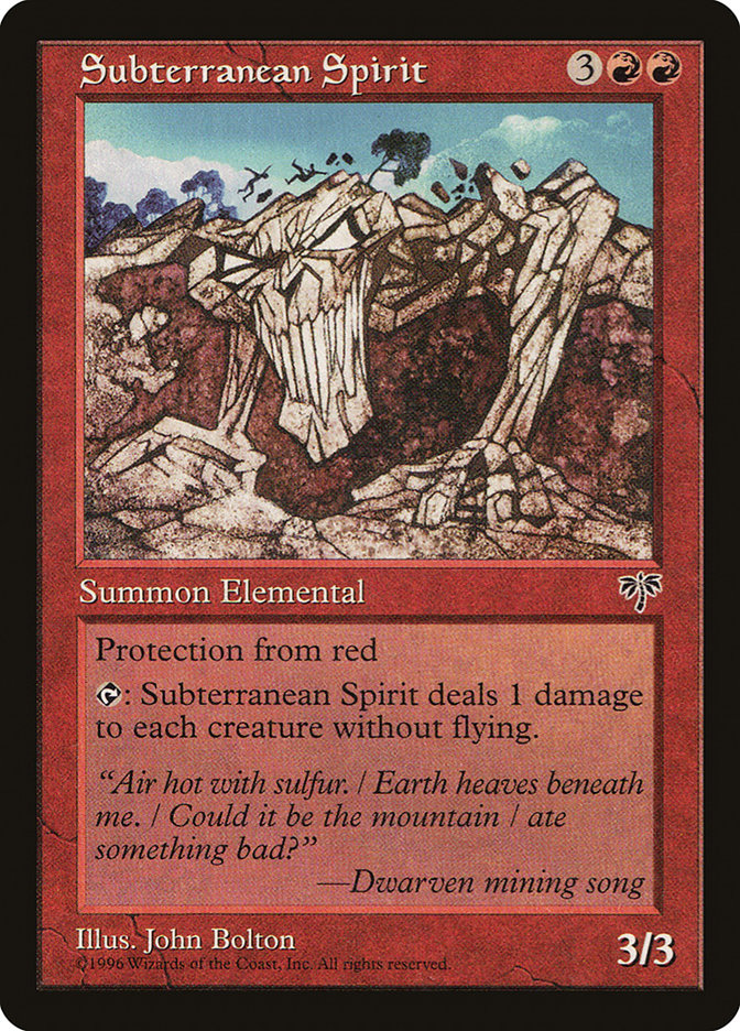 Subterranean Spirit [Mirage] MTG Single Magic: The Gathering | Red Claw Gaming