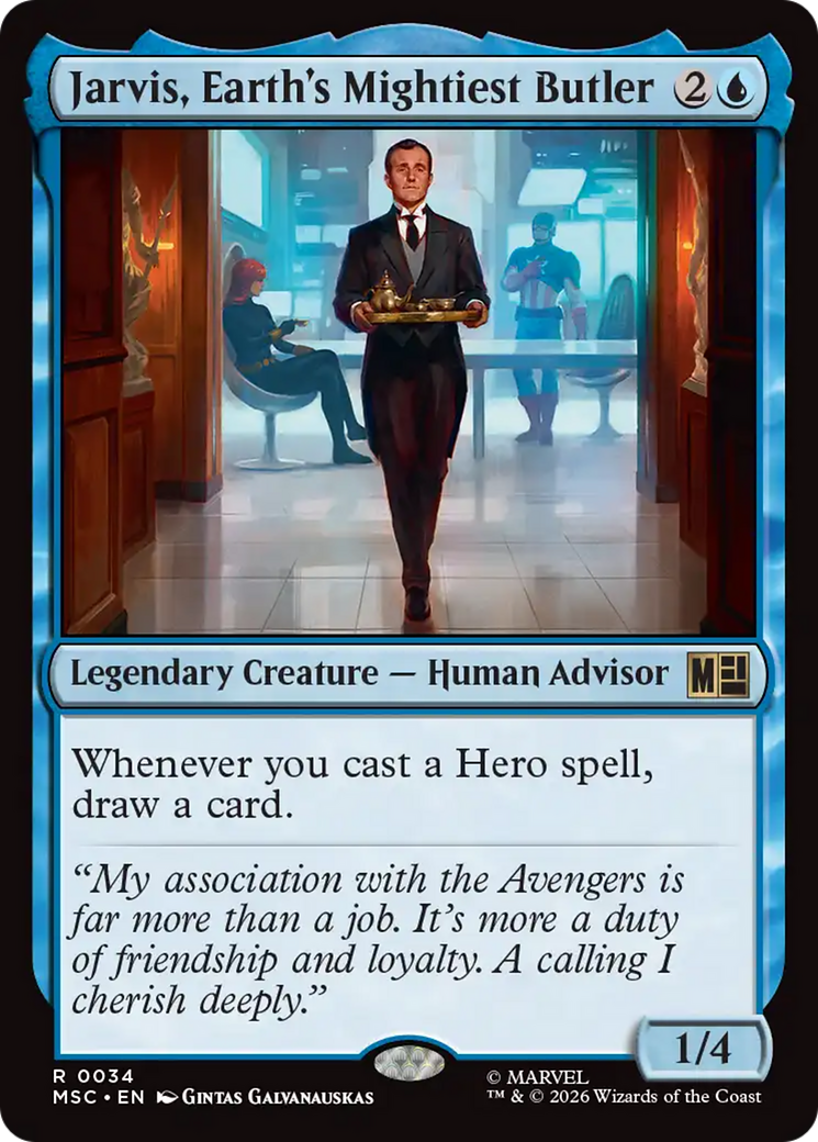 Jarvis, Earth's Mightiest Butler [Marvel Super Heroes Commander] MTG Single Magic: The Gathering | Red Claw Gaming