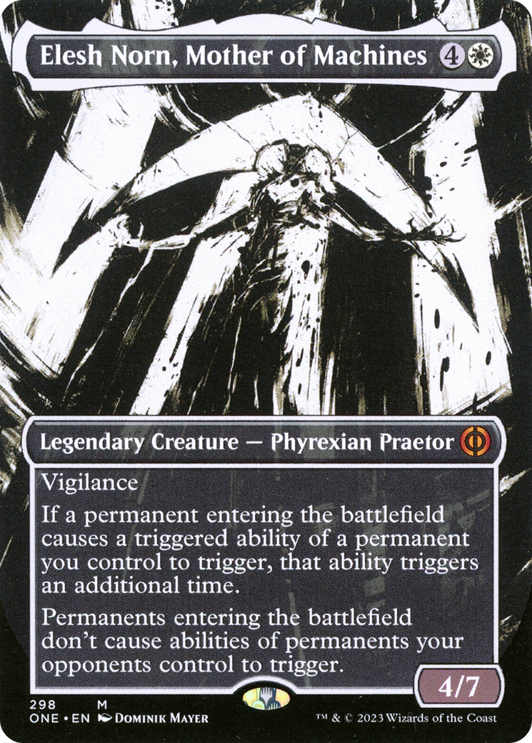 Elesh Norn, Mother of Machines (Borderless Ichor) [Phyrexia: All Will Be One] MTG Single Magic: The Gathering | Red Claw Gaming
