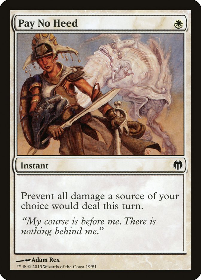 Pay No Heed [Duel Decks: Heroes vs. Monsters] MTG Single Magic: The Gathering    | Red Claw Gaming