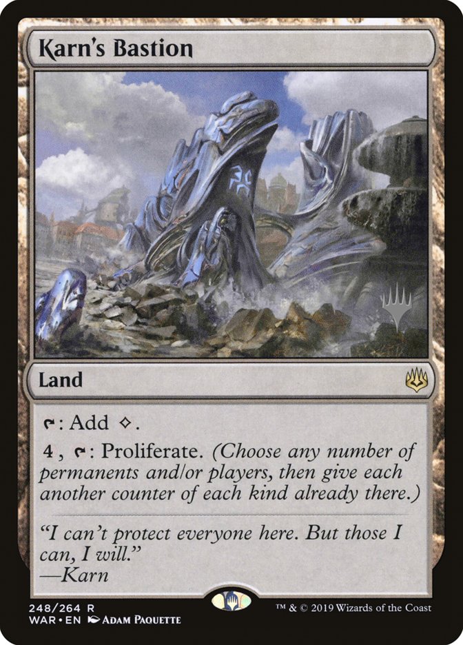 Karn's Bastion (Promo Pack) [War of the Spark Promos] MTG Single Magic: The Gathering | Red Claw Gaming