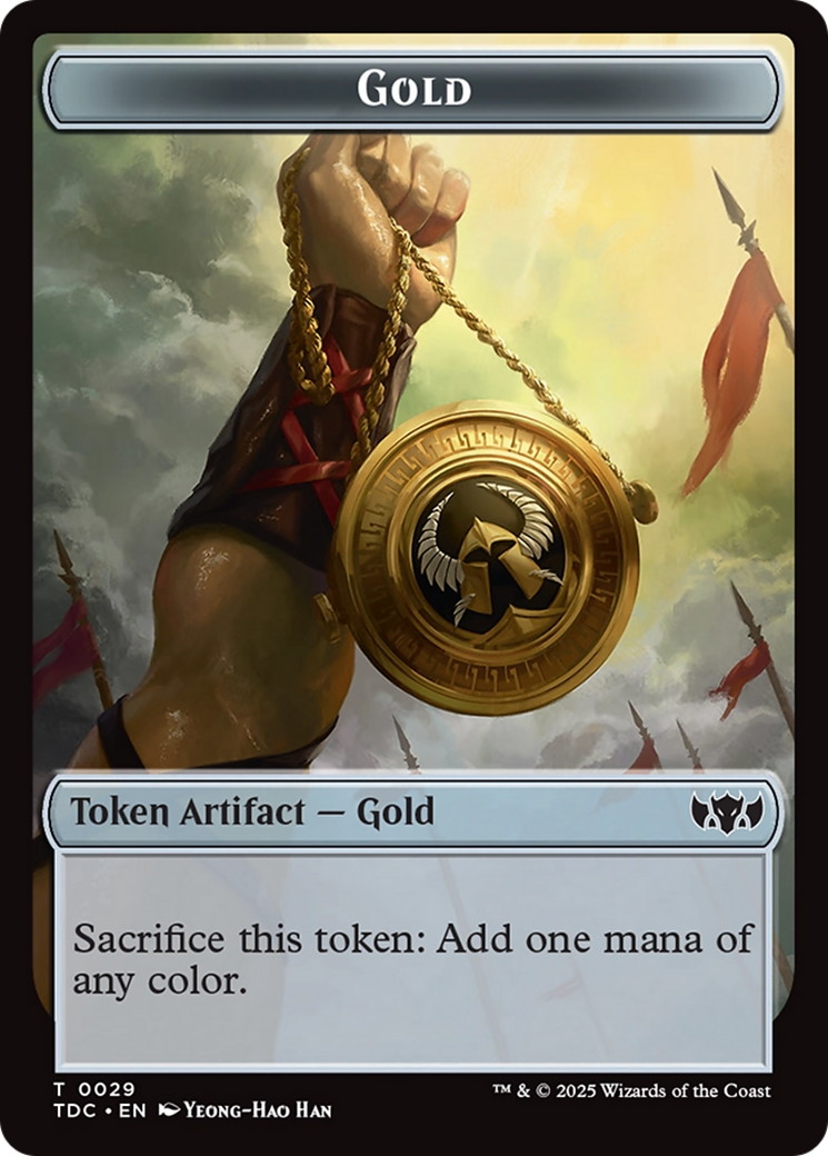 Elemental (0016) // Gold Double-Sided Token [Tarkir: Dragonstorm Commander Tokens] MTG Single Magic: The Gathering | Red Claw Gaming