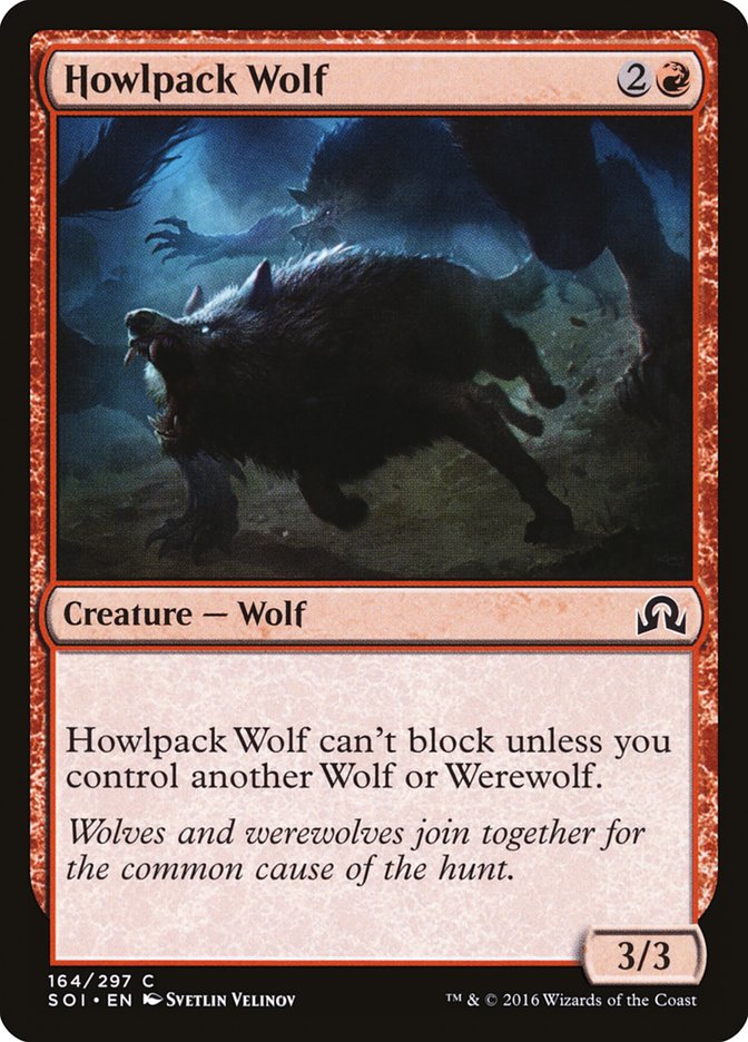 Howlpack Wolf [Shadows over Innistrad] MTG Single Magic: The Gathering | Red Claw Gaming