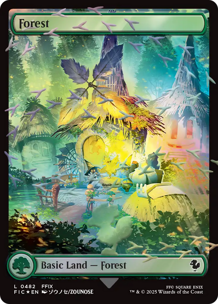 Forest (Chocobo Track Foil) [FINAL FANTASY Commander] MTG Single Magic: The Gathering | Red Claw Gaming